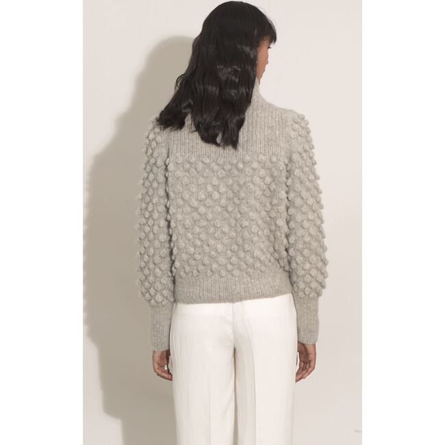 Women's Luna Sweater, Pale Grey Melange - Sweaters - 3