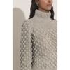 Women's Luna Sweater, Pale Grey Melange - Sweaters - 4