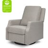 Crewe Recliner & Swivel Glider, Performance Grey Eco-Weave - Nursery Chairs - 4