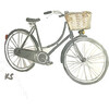Wicker Basket Bike, Black - Art - 1 - thumbnail
