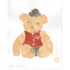 Bowery Teddy Bear, Natural/Red - Art - 1 - thumbnail