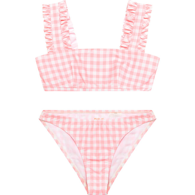 Pretty Gingham Bikini, Pink - Two Pieces - 1 - zoom