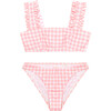 Pretty Gingham Bikini, Pink - Two Pieces - 1 - thumbnail