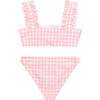 Pretty Gingham Bikini, Pink - Two Pieces - 3