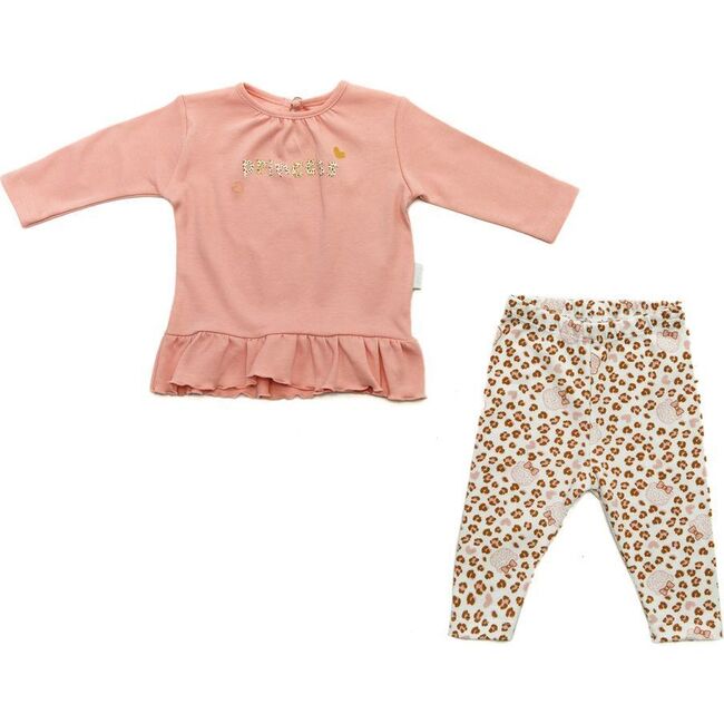 2pc Leopard Outfit Set, Pink