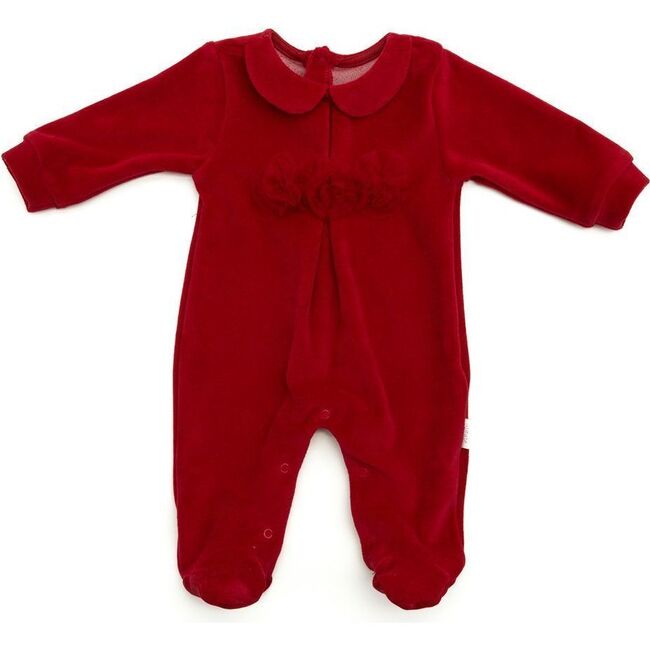 New Year Overall Romper, Red