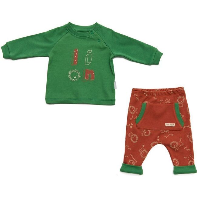 Little Lion Holiday Outfit, Green