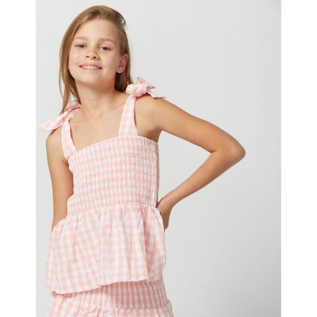 Positano Top, Peach Pink - Blouses - 4