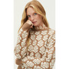 Women's Tate Sweater, Floral Stamp Camel - Sweaters - 3