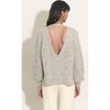 Women's Tessa Sweater, Pale Grey W/ Beads - Sweaters - 2