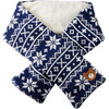 Nordic Knit Scarf, Navy - Scarves - 1 - thumbnail