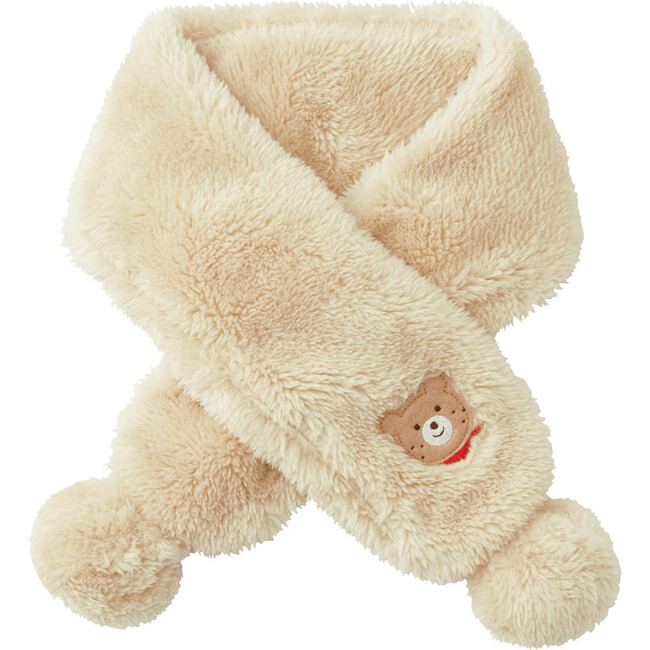 Marshmallow Bear Muffler, Beige - Scarves - 1