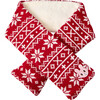 Nordic Knit Scarf, Red - Scarves - 1 - thumbnail