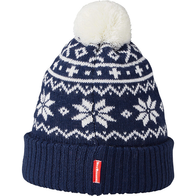 Nordic Knit Beanie, Navy - Hats - 2