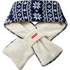 Nordic Knit Scarf, Navy - Scarves - 2 - thumbnail