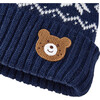 Nordic Knit Beanie, Navy - Hats - 3 - thumbnail
