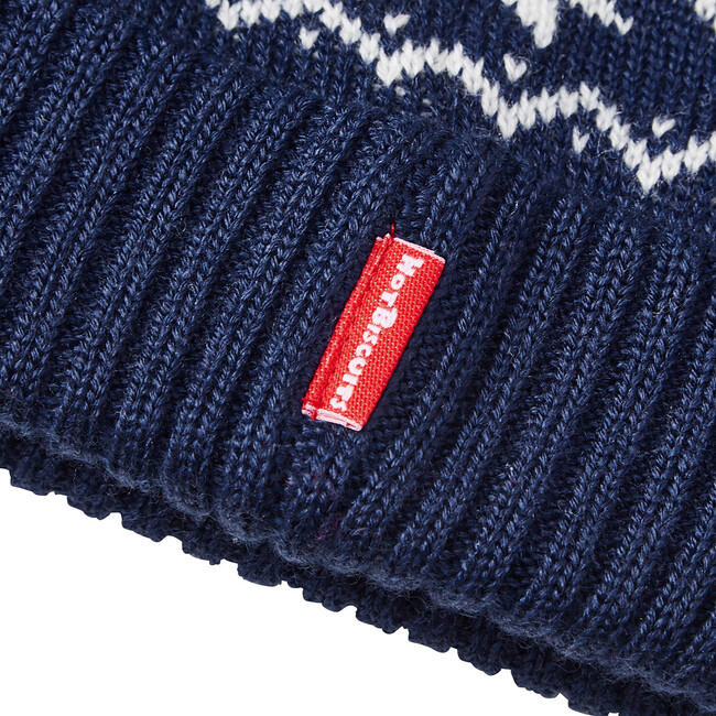 Nordic Knit Beanie, Navy - Hats - 4