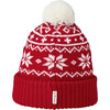 Nordic Knit Beanie, Red - Hats - 3