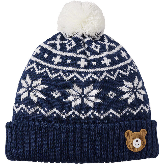 Nordic Knit Beanie, Navy - Hats - 5