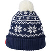 Nordic Knit Beanie, Navy - Hats - 6 - thumbnail