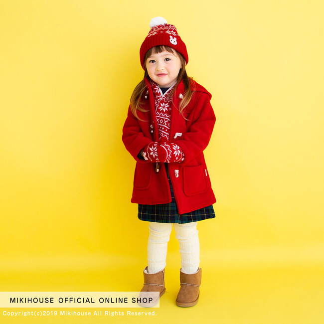 Nordic Knit Beanie, Red - Hats - 7