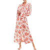 Women's Kaia Kimono Robe, Ruby Bloom - Robes - 1 - thumbnail