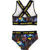 Kara 2 Piece Bikini, Black Tropical Panther - Mixed Apparel Set - 2