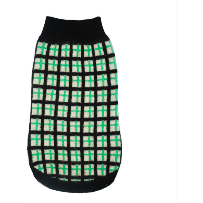 The Stella Sweater, Black and Green - Dog Clothes - 1