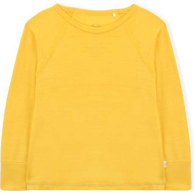 Long Sleeve Shirt, Yellow Merino Wool
