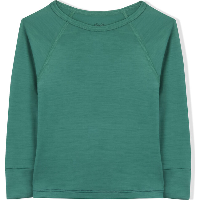 Long Sleeve Shirt, Green Merino Wool
