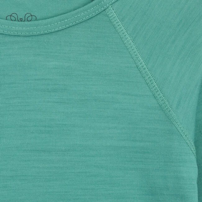 Long Sleeve Shirt, Green Merino Wool - Tees - 2