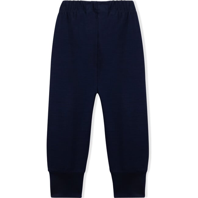 Lounge Pants, Navy Merino Wool - Sweatpants - 3