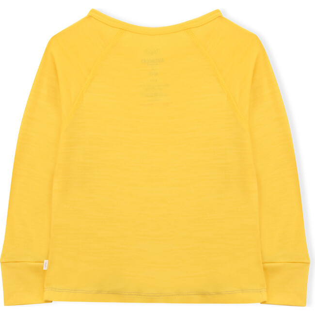 Long Sleeve Shirt, Yellow Merino Wool - Tees - 3