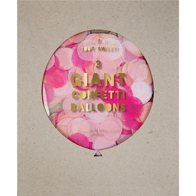 Pink Giant Confetti Balloon Kit - Decorations - 2
