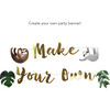 Sloth Make Your Own Banner, Gold - Decorations - 3