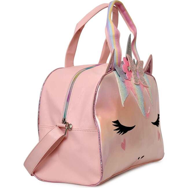 Miss Gwen Butterfly Crown Pink Metallic Duffle Bag, Pink - OMG ...