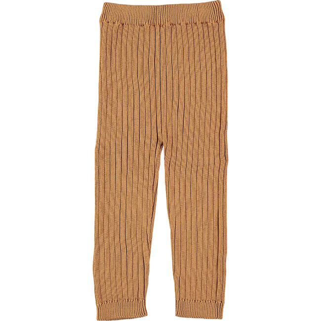 Baby Ribbed Knit Leggings, Biscuit