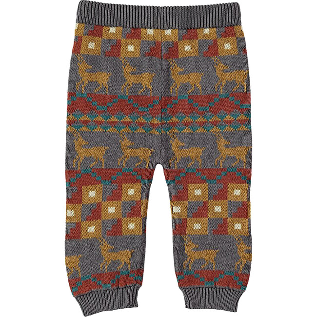 Baby Knitted Trousers, Deer - Leggings - 1