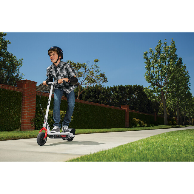 E200 Electric Scooter, Red/White - Scooters - 4