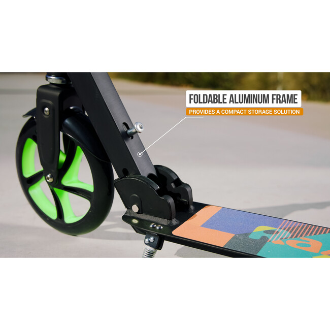 A5 Lux Light Up Scooter, Green - Scooters - 4