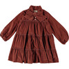 Micro Corduroy Dress, Brandy Brown - Dresses - 1 - thumbnail
