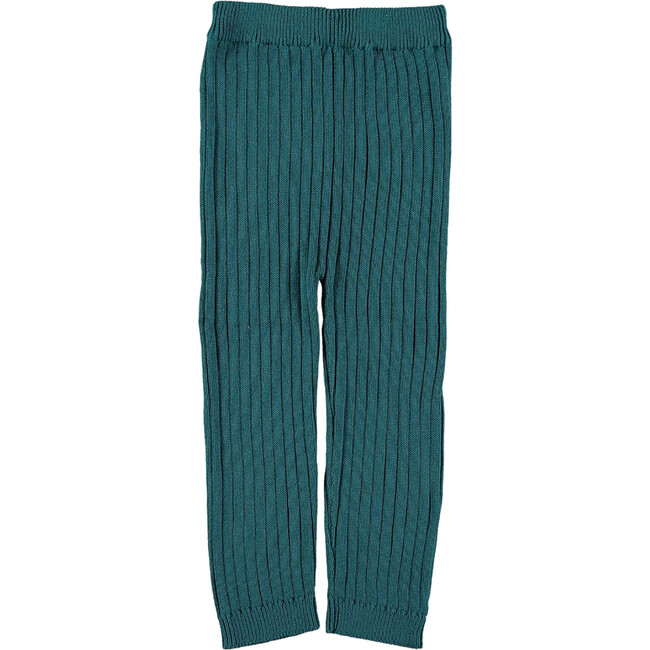 Ribbed Knit Leggings, Shaded Spruce - Leggings - 2