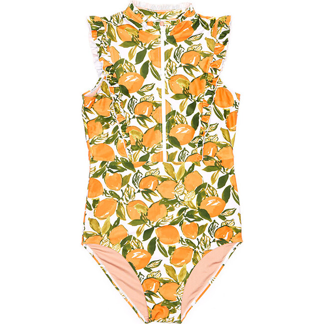 Women's Bella Sleeveless Ruffle One Piece, Le'Orangerie