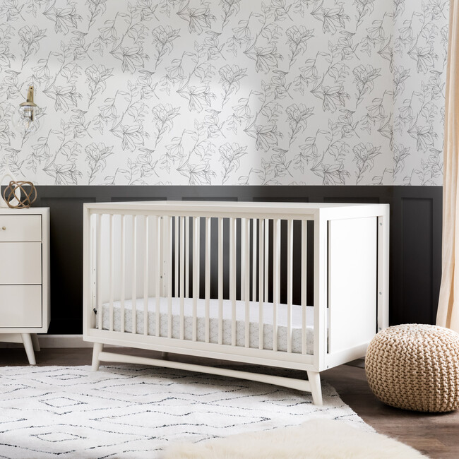 Peggy 3-in-1 Convertible Crib with Toddler Bed Conversion Kit, Warm White - Cribs - 2