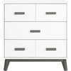 Scoot 3-Drawer Changer Dresser with Removable Changing Tray, Slate/White - Dressers - 1 - thumbnail