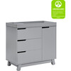 Hudson 3-Drawer Changer Dresser with Removable Changing Tray, Grey - Dressers - 8