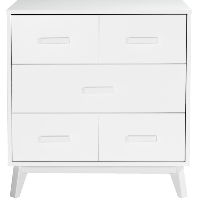 Scoot 3-Drawer Changer Dresser with Removable Changing Tray, White - Dressers - 1