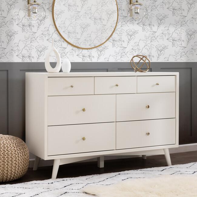 Palma 7-Drawer Double Dresser, Assembled, Warm White - Dressers - 7