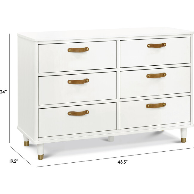 Tanner 6-Drawer Assembled Dresser, Warm White - Dressers - 7