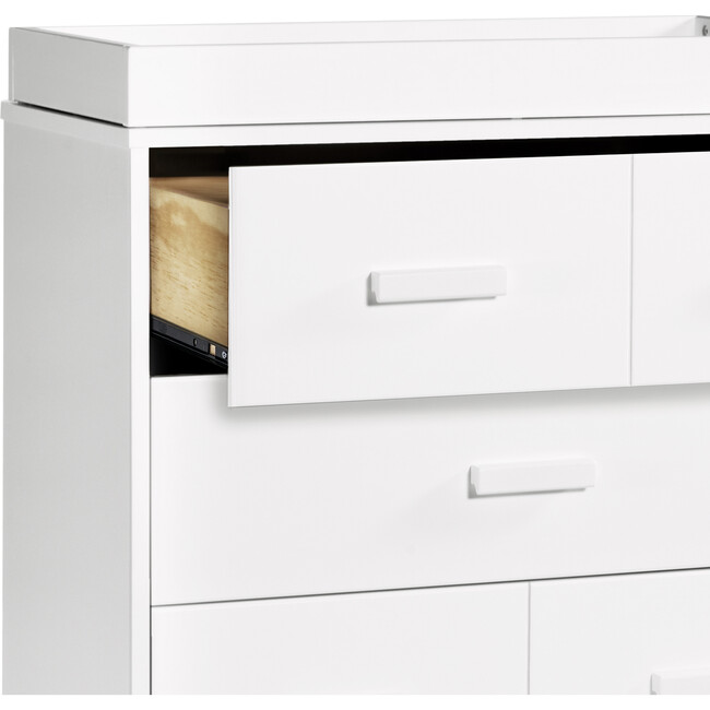 Scoot 3-Drawer Changer Dresser with Removable Changing Tray, White - Dressers - 5
